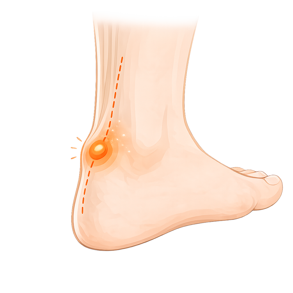 Lump on the back of the heel bone