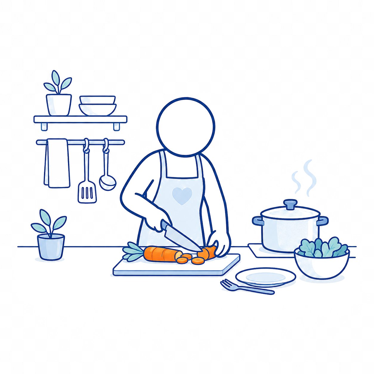 Cooking and preparing meals