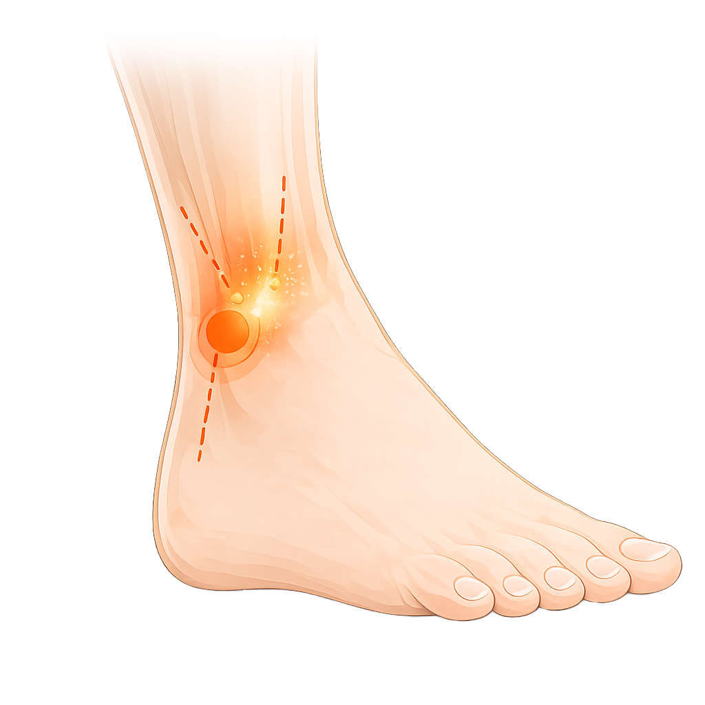 Pain at the front of the ankle Rondom