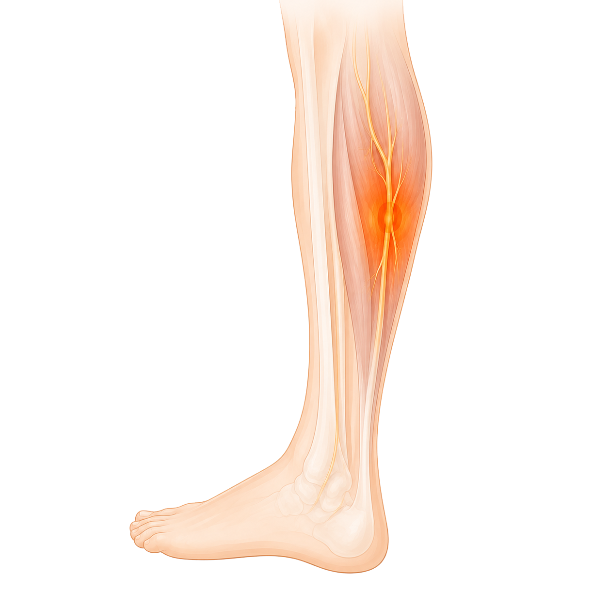 Nerve entrapment in the calf at Rondom